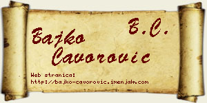 Bajko Čavorović vizit kartica